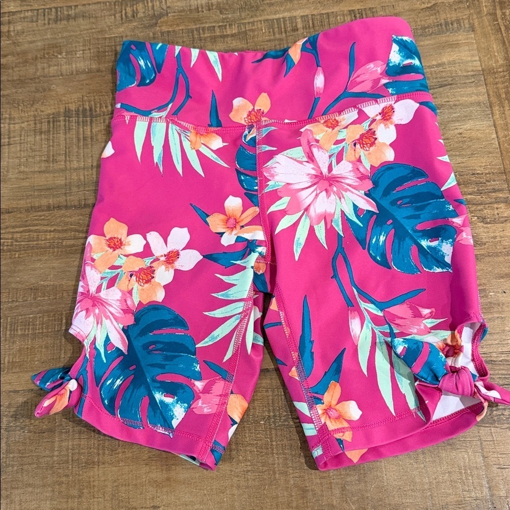 Old Navy Active Girl’s PowerSoft High Waisted Side-Tie Biker Shorts Size 8 (M)